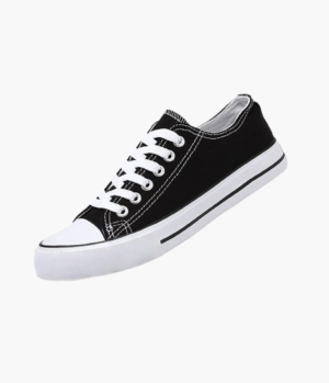 Comfortable Low Top Lace Up Canvas black